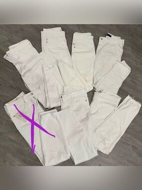 Women’s Name Brand White Jeans Lot-Size 10/30
